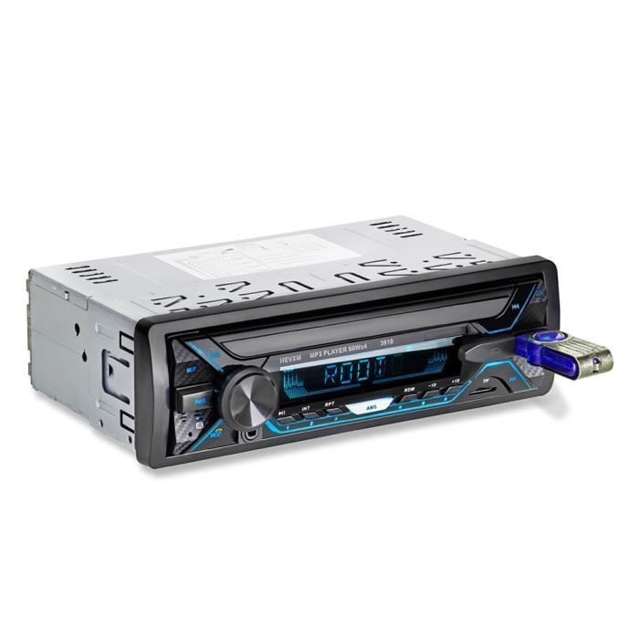 Couleur 3010 autoradio Bluetooth 12V, 1 din, lecteur stéréo, téléphone, MP3, FM-SD, USB, Radio, télécommande,