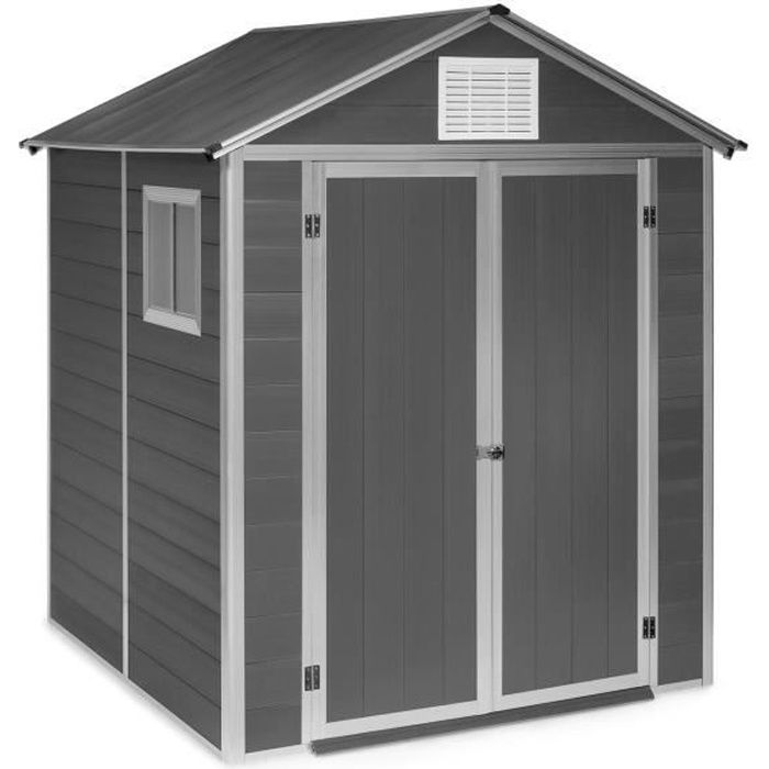 Blumfeldt Schatzkammer Abri de jardin 170 x 218 x 170 cm , protection UV , revêtement PVC - Gris