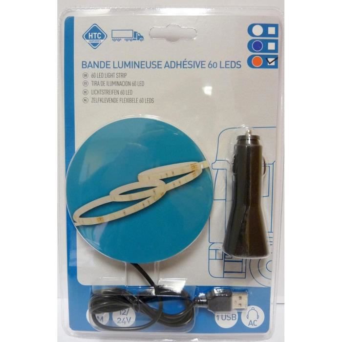 Blande Flexible Adhésive Lumineuse 60 LEDS 12/24V 2M Rouge