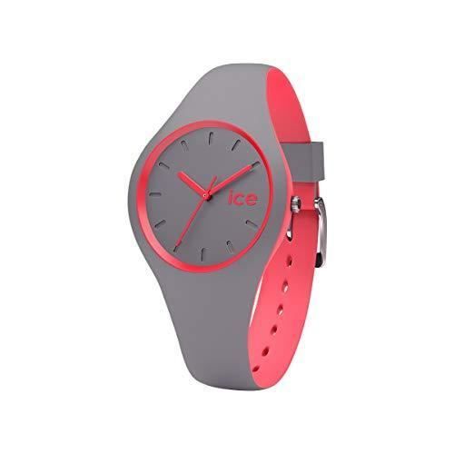 Ice Watch Ice Duo Dusty Coral Montre Grise pour Femme avec Bracelet en Silicone 001488 (Small)