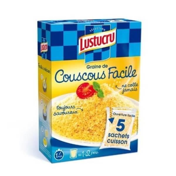 PANZANI Semoule de couscous Facile Lustucru - 5x100 g