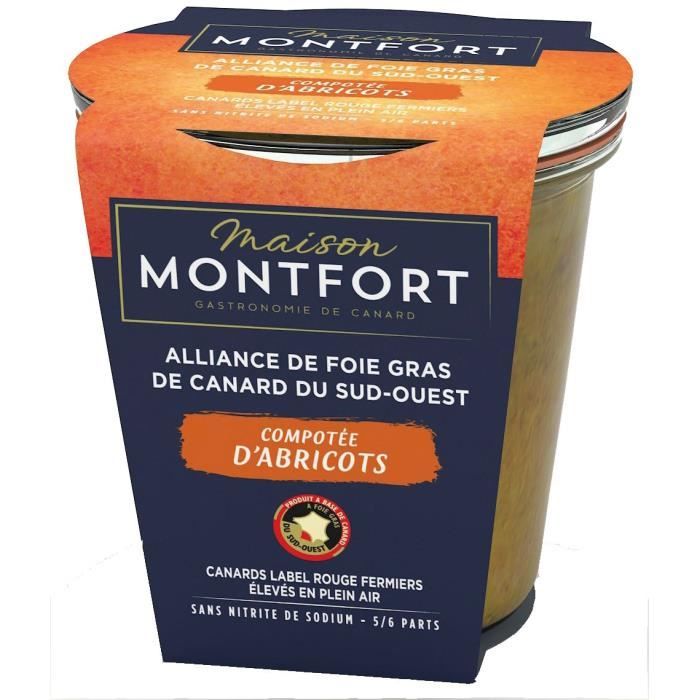 MAISON MONTFORT Foie gras de canard entier - recette au poivre de sarawak & chutney - 180 g