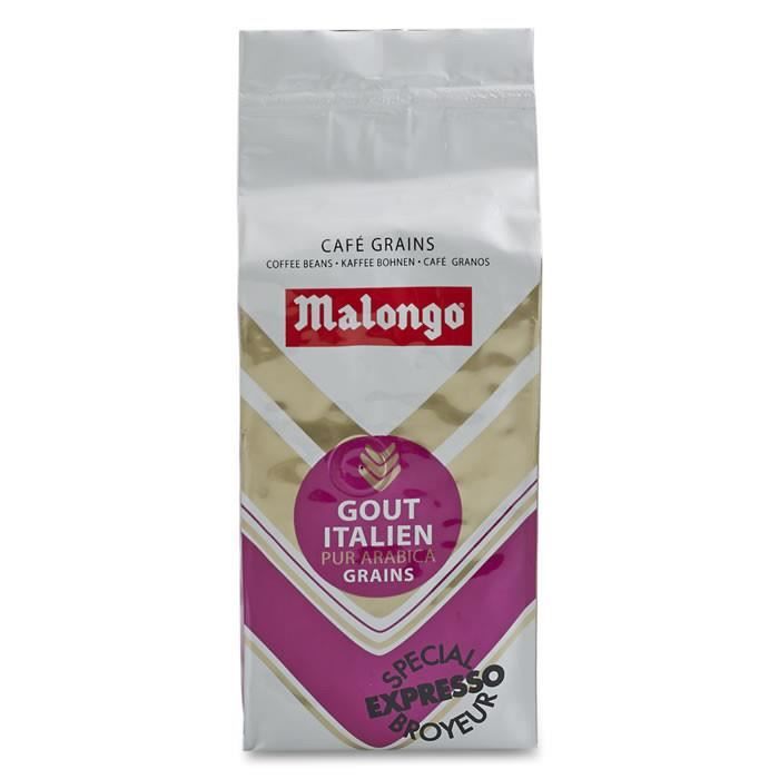 LOT DE 3 - MALONGO : Café en grains pur Arabica Italien 250 g