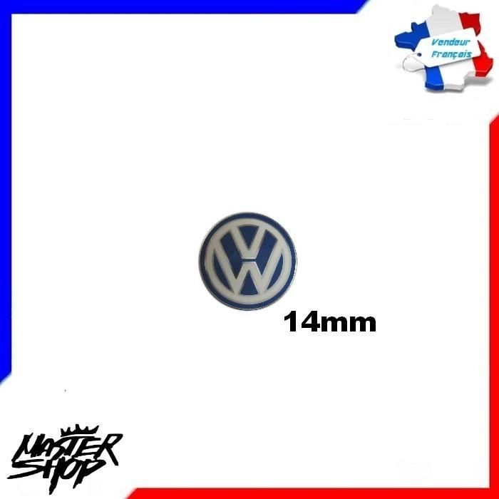 Logo stickers VW bleu autocollant 14mm pour Clé clef Volkswagen