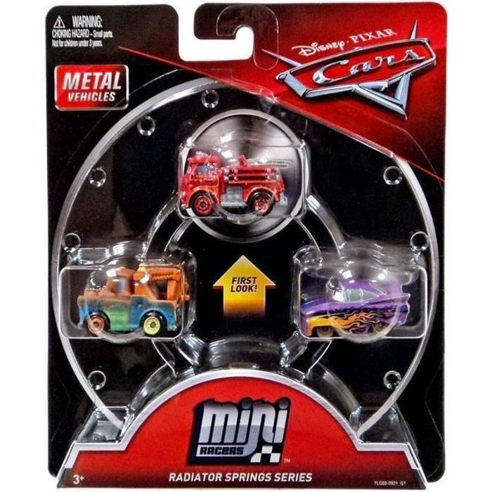 Cars Pack de 3 Voitures Mini Racers Red Martin Ramone