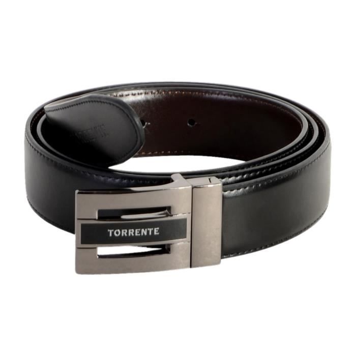 Ceinture Torrente Avec Boite Cadeau Reversible Noir et Marron CM22