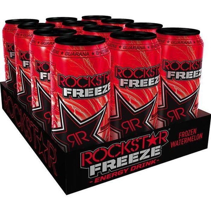 Rockstar Energy Drink Freeze Frozen Watermelon pastèque 12 x 0,5l