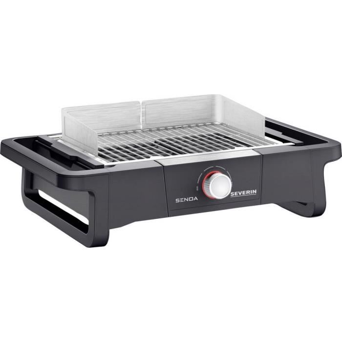 Barbecue de table Severin Senoa Home 8109 électrique filaire, avec réglage manuel de la température noir, argent 1 pc(s