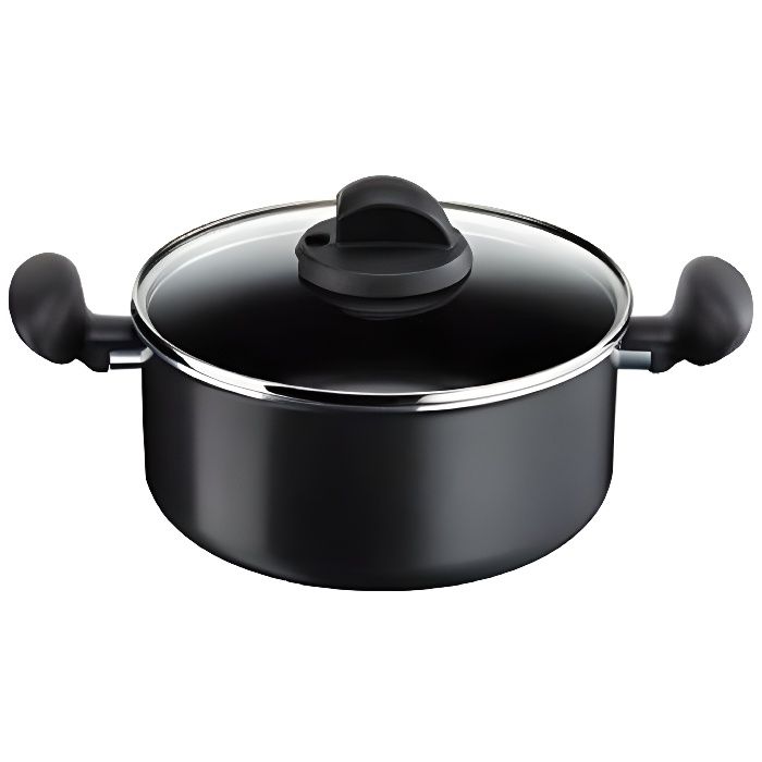 TEFAL Faitout Evidence en aluminium - Ø 24 cm - Noir - Tous feux sauf induction