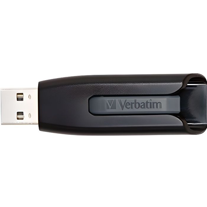 VERBATIM Store 'n' Go V3 Cle USB I USB 3.2 Gen 1 I 256 Go I cle USB avec mecanisme coulissant I USB 3 avec interface SuperSpeed I