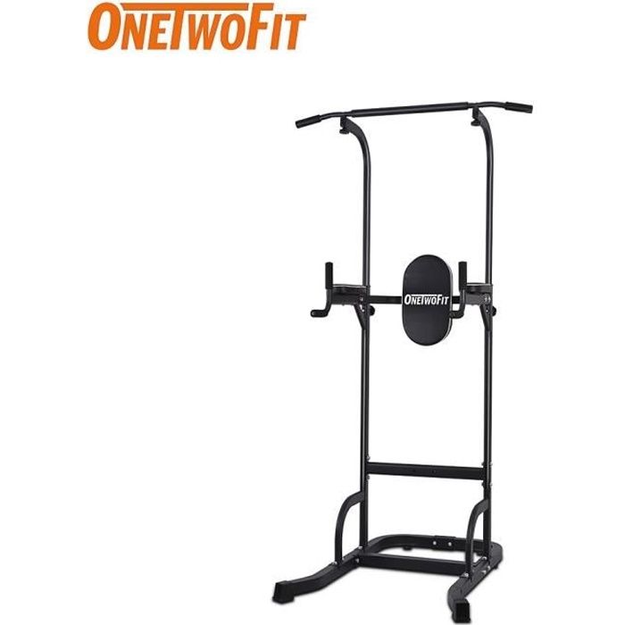 OneTwoFit Station Traction dips Multifonctions Barre de Traction dips Power Tower Chaise Romaine OT061