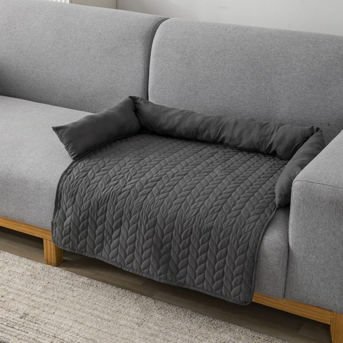 Comparer les prix de Panier pour Chien, Coussin Chien Lit pour Chien Lavable Fait Main, canapé pour Chien, Protection de canapé,75*120*15cm , Gris