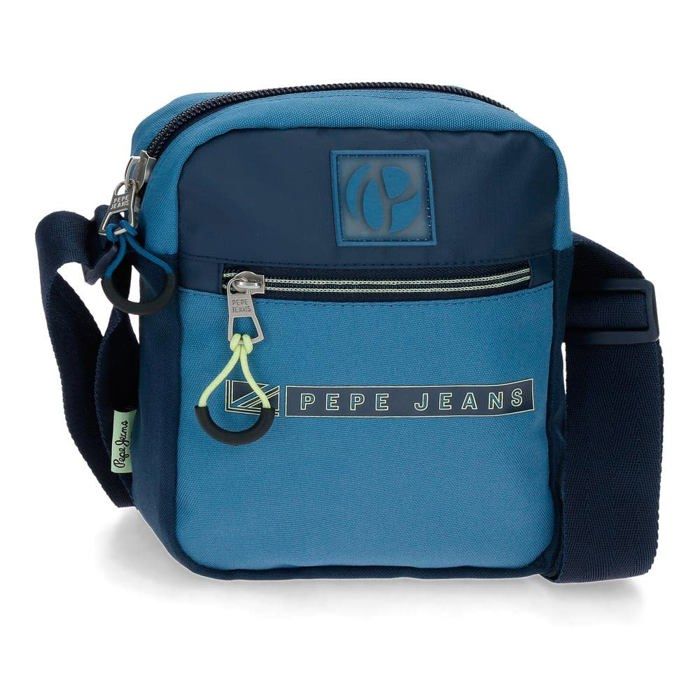 Pepe Jeans Iron Grey – Sac Bandoulière Homme/Femme 18x35x9 Cm, Polyester + Cuir Synthétique, Compartiments Organisés