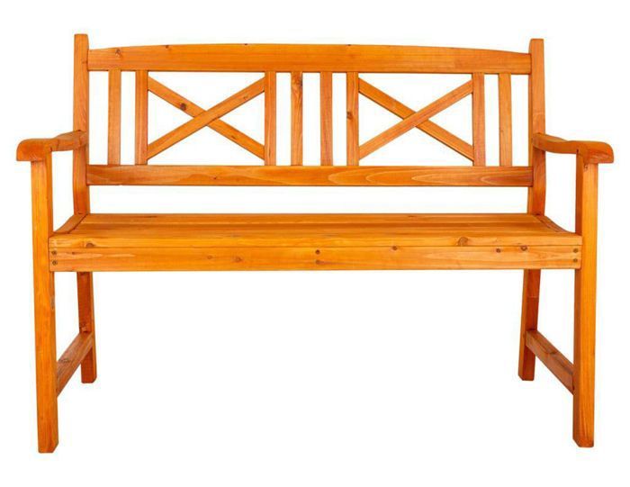 banc d'assise, banquette rectangulaire en bois coloris naturel - longueur 120 x profondeur 60 x hauteur 90 cm