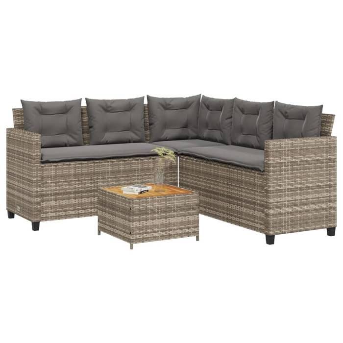 vidaXL Canapé de jardin en