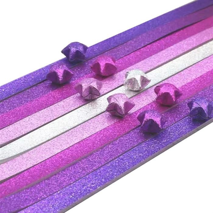 520 Bandes Papier Origami étoile Violet Dégradé – Artisanat Et Déco Par URROMA