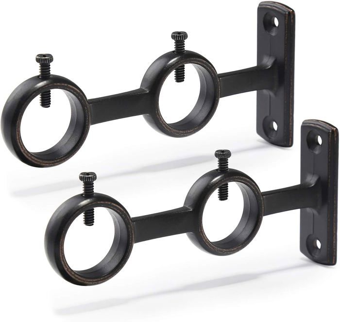 Lot De 6 Supports De Tringle à Rideau à Trou Unique Pour Tringle à