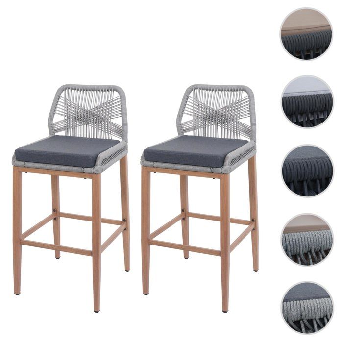 Salottino da esterno divano panca tavolo HWC-G16 polyrattan grigio