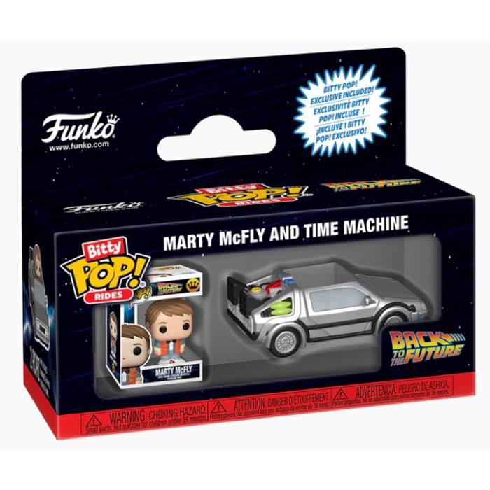 Figurine miniature - FUNKO - DeLorean - Retour vers le futur - Pop! Bitty Ride - 102 x 55 x 8 cm