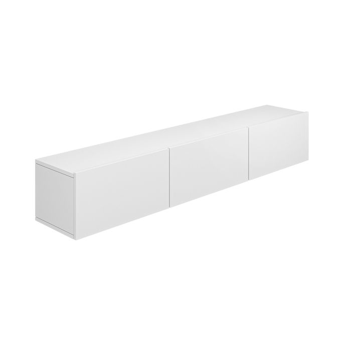 Meuble TV 3 portes Petits-meubles - Idao - 160 x 29 6 x 35cm - Blanc