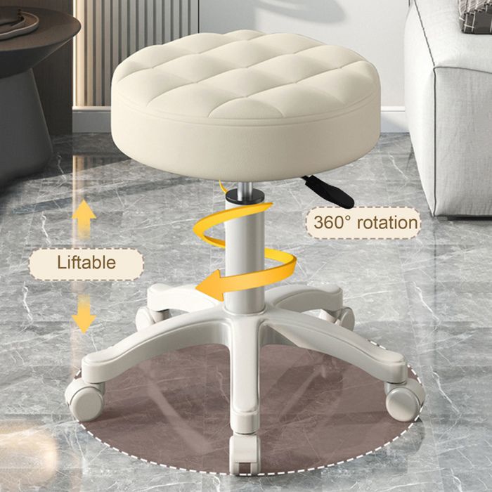 BIPLUT Tabouret à roulettes Tabouret de Bureau Pivotant Hauteur Réglable Tabouret à roulettes Siège rembourré pivotant rotatif 360