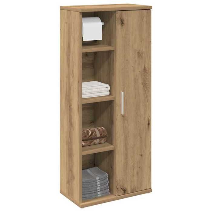 Meuble de salle de bain - vidaXL - Porte-rouleau - Chêne artisanal - 39x22x90 cm