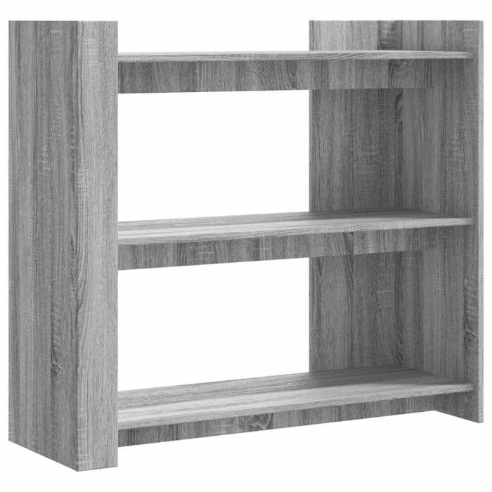 Table console - vidaXL - Sonoma gris - Bois dingénierie - 100x35x90 cm - Capacité 60 kg - Étagères intégrées