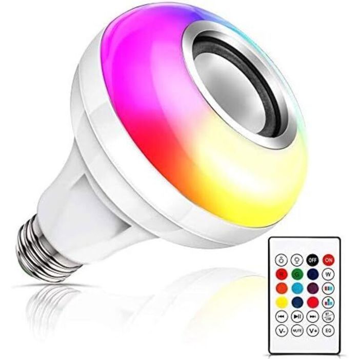 Ampoule LED Bluetooth - PZCC - PZCC - E27 - Haut-parleur intégré - RGB multicolore