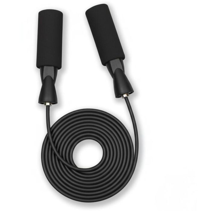 Corde à sauter de fitness – Corde à sauter en PVC réglable avec une conception anti-nœuds et des poignées en mousse confortables