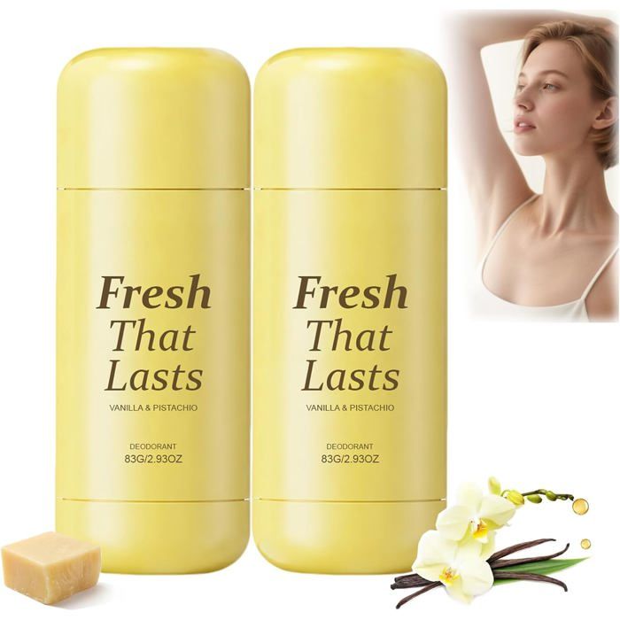 ACCESSOIRES BEAUTE - BIEN-ETRE - PIECES BEAUTE Déodorant stick Fresh That Last parfum vanille pistache pour hommes et femmes 2PCS
