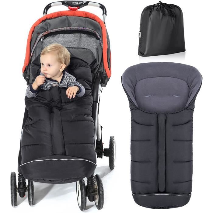 Housse D'hiver Imperméable Pour Porte-bébé - Coupe-vent, Polaire Intérieur, Avec Poche, Noir, Universelle