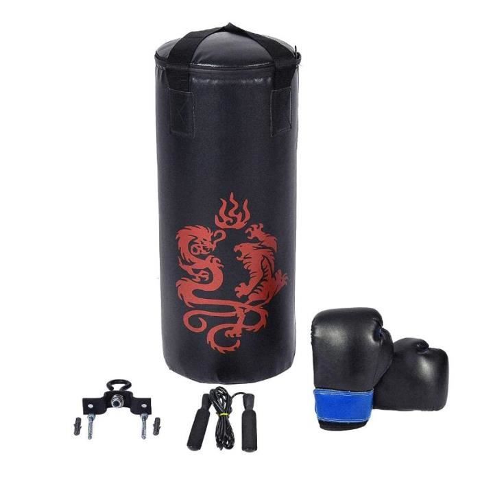 GYMAX Sac De Frappe Pour Enfant 10KG Avec 2 Gants Et Corde à Sauter