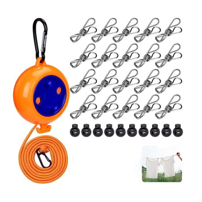 Kit Corde à Linge Extérieur Robuste - 150 Pieds De Fil Galvanisé + Poulies - Grande Capacité