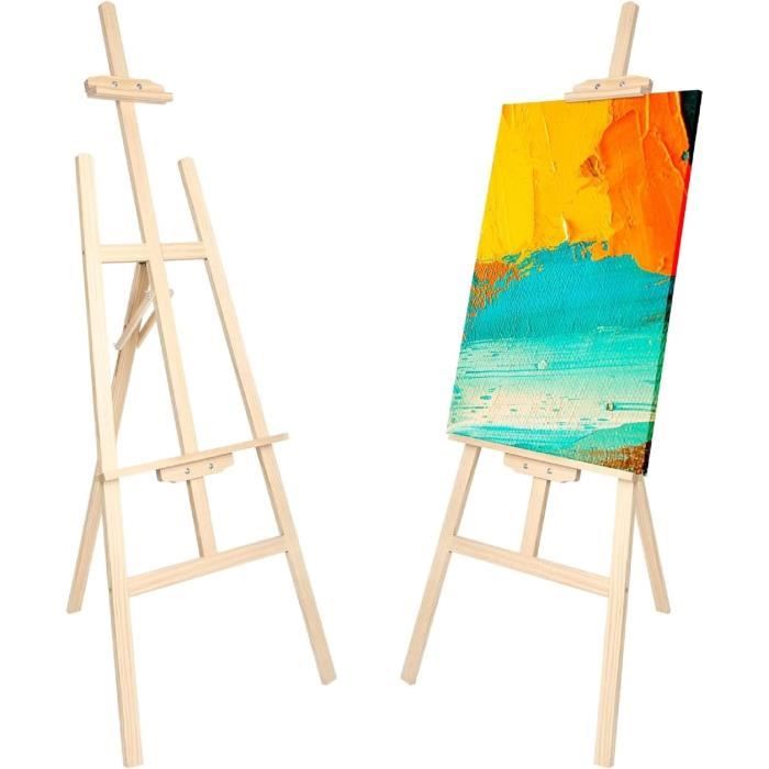 Lot De 2 Chevalets Peinture 160 Cm Ajustables Pliable - Chevalet Mariage Et Artiste En Métal