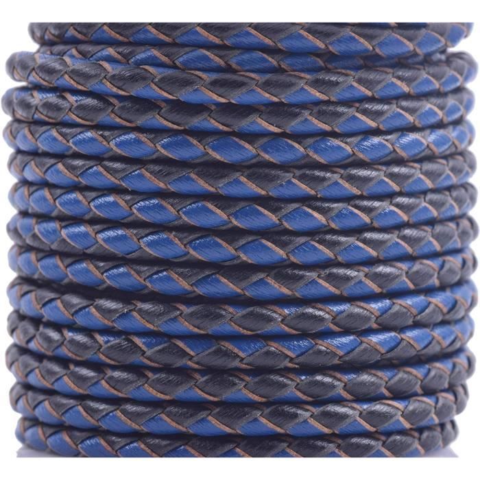 Cordons En Cuir Tressé Noir – 3 Mm, 5 Yards (environ 4,5 M), Marque Uxcell, Neuf – Pour Bracelets Ou Création
