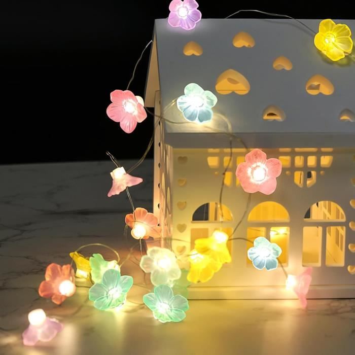 Guirlande lumineuse - MARQUE - 2 m - Fleurs de cerisier - Multicolore - Intérieur/extérieur