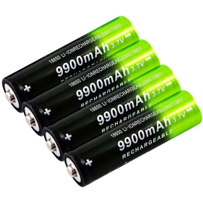 3.7 V 18650 9900 mAh batterie rechargeable grande capacité batterie  lithium-ion rechargeable pour lampe de poche lampe frontale 2 PC