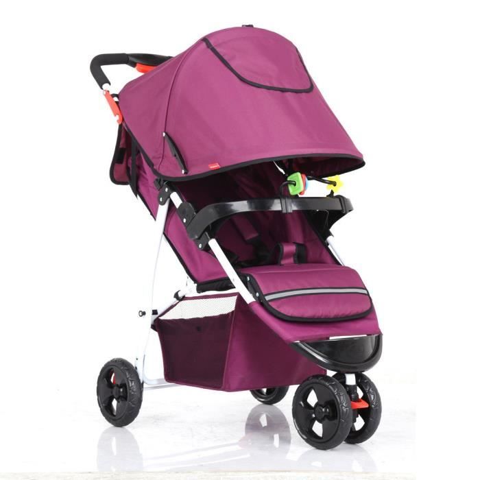Bebe Poussette Pliable Poussette Pour Enfant Auto Lock Multi Positions Violet Cdiscount Puericulture Eveil Bebe