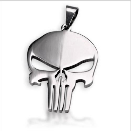 Pendentif Tête De Mort En Métal Blanc - Occasion Mais Jamais Porté - Style Rock/gothique