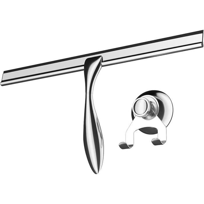 Raclette De Douche Suspendue En Acier Inoxydable - Ultra Pratique Et Sans Traces