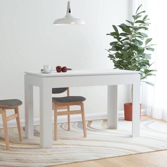Table de Salle à Manger Meuble de Salle ã Manger Table Cuisine Table de Salle à Manger Blanc 120x60x76 cm Bois dingénierie[744]
