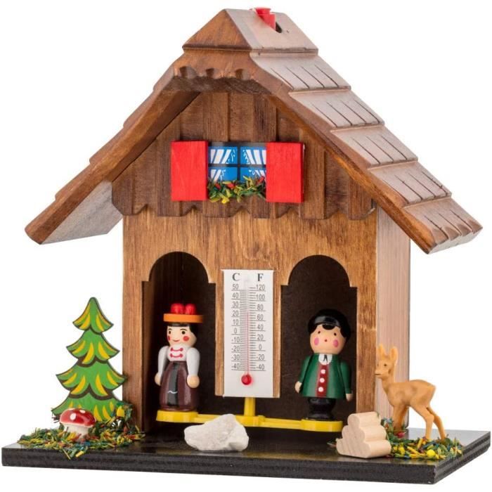 Chalet météo, Maison de la météo en Bois véritable, Brun 48.1503.08[261
