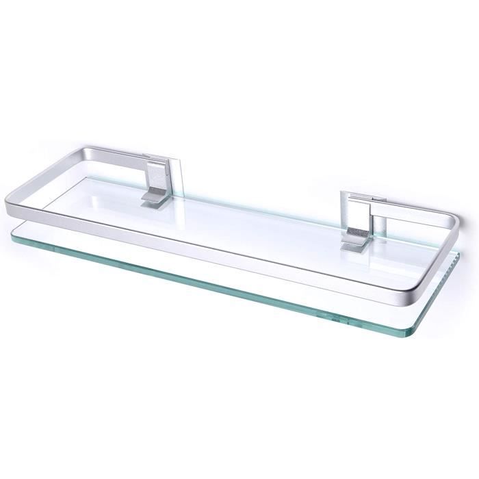 Table basse rectangulaire en verre trempé et caisson avec tiroirs - GLASS