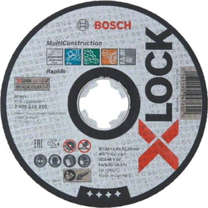 Bosch Accessories 2608619270 Disque à tronçonner 125 mm 22.23 mm 1 pc(s)