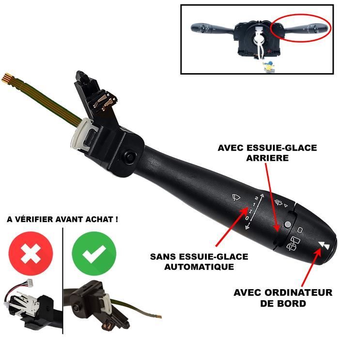 Commodo D'essui Glace De Com2000 Pour C5 Xsara Picasso 206 307 406 806