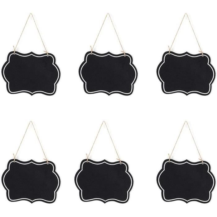 Tableau Noir - Ardoise - Rectangulaire - Bois - Effaçable à Double Face - Décoration Murale