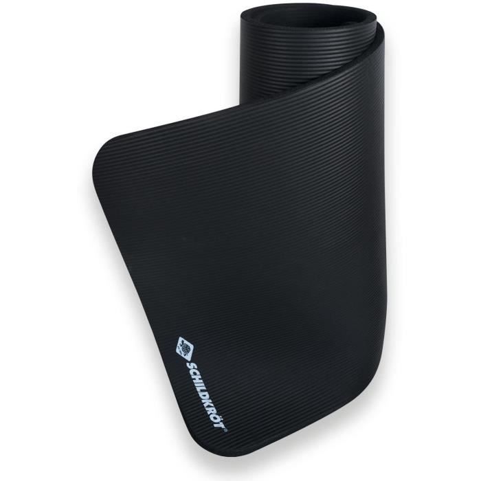 Tapis de Fitness / Yoga SCHILDKROT 195 x 80 cm Epaisseur 15 mm Caoutchouc synthetique