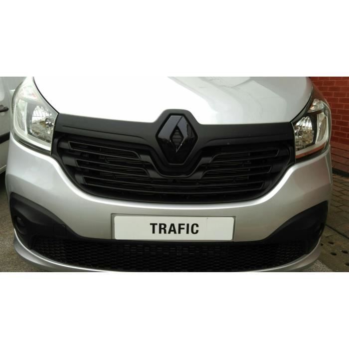 FRONT badge logo COVER for RENAULT TRAFIC mk3 20142019 in GLOSS BLACK