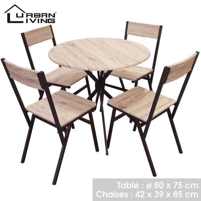 Ensemble table et chaises Dock - Noir - Rectangulaire - 6 personnes - Style contemporain
