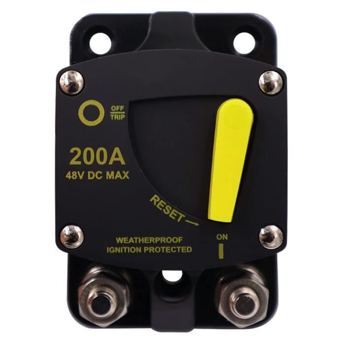 Disjoncteur Voiture 200a 12v-48v Dc Auto Étanche Réinitialisation